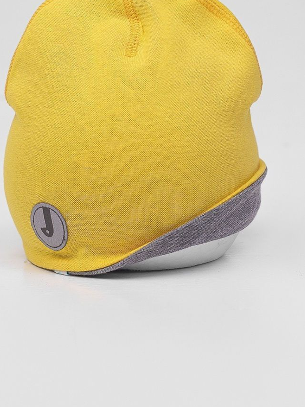 Комплект Шапка трикотажная+снуд (Желтый, Серый меланж) ФЛАЙ