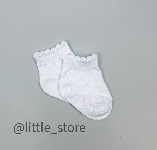 Носочки Нарядные хлопковые, Белоснежные
