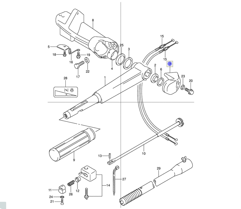 Крышка рукоятки Suzuki 63121-89J02-0EP