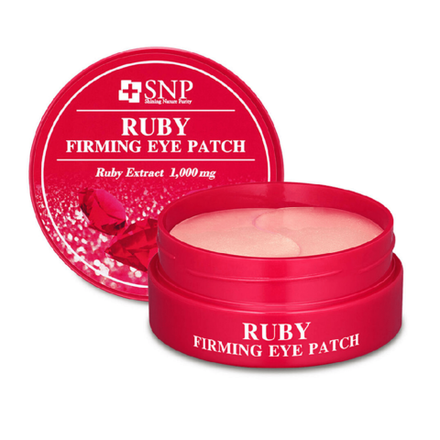 Гидрогелевые патчи SNP Ruby firming eye patch, для области вокруг глаз с экстрактом пудры рубина, 60 шт