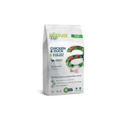 Alleva holistic adult chicken & duck maxi сухой корм для взрослых собак с курицей и уткой, алое вера и женьшенем - 2 кг