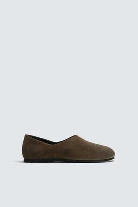 ZARA Х AARON LEVINE ЛОФЕРЫ ИЗ КОЖИ С ПОДОШВОЙ VIBRAM®, БРОНЗОВЫЙ