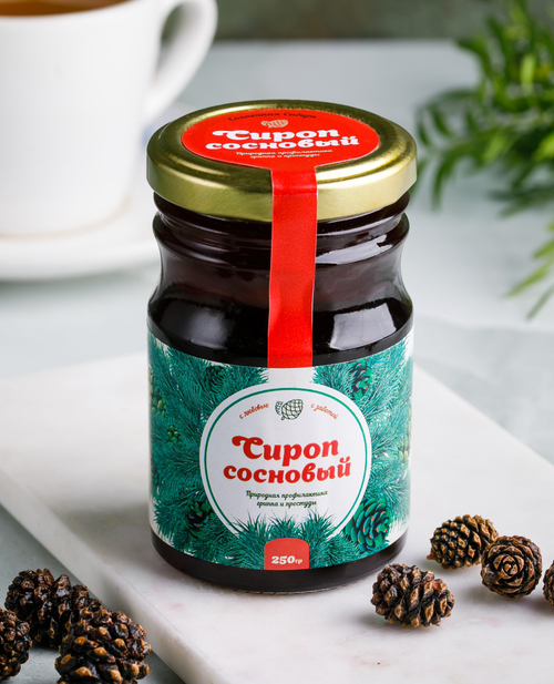 Сироп из сосновой шишки "Сосновый" / банка / 250 гр / Солнечная Сибирь