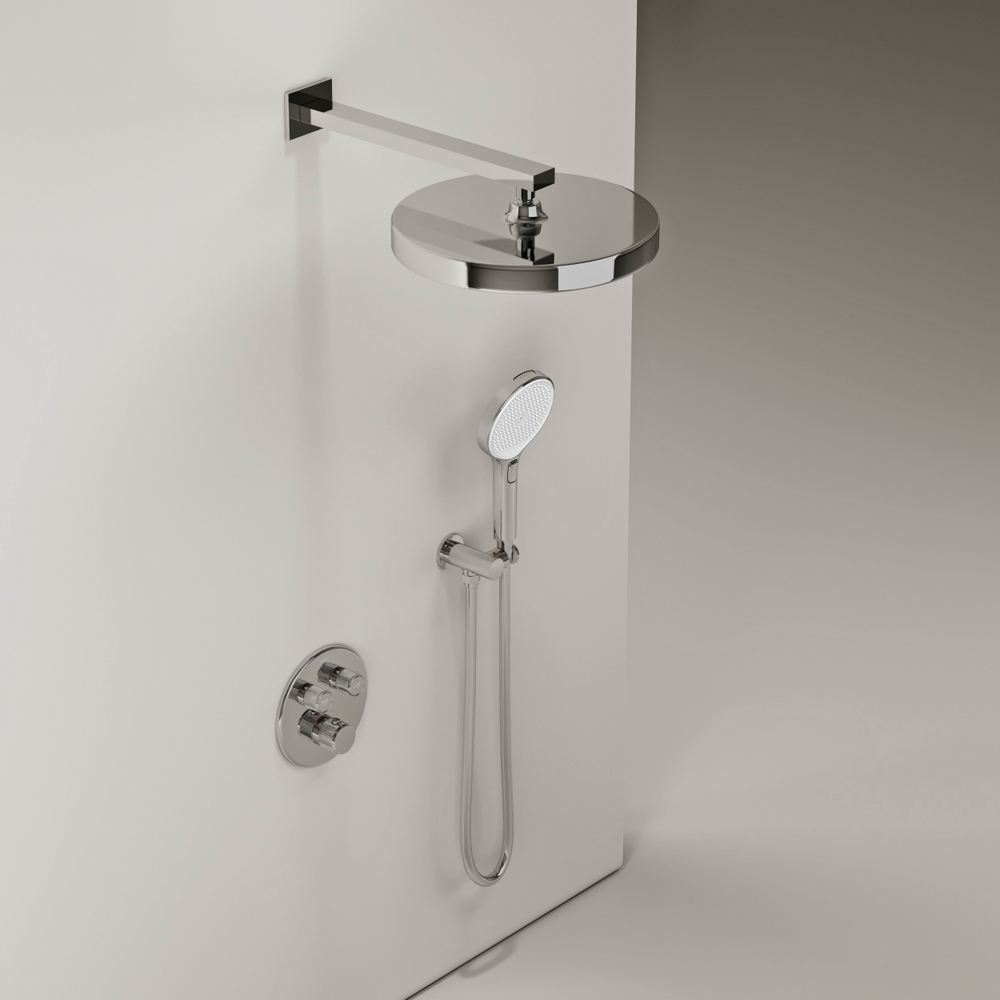 Душевой комплект Sancos Space встраиваемый c термостатическим смесителем, цвет хром , арт. SC3006CH