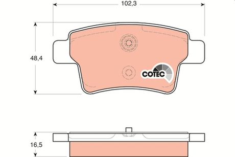 TRW - GDB1692-TRW - Brake Pad Set, disc brake