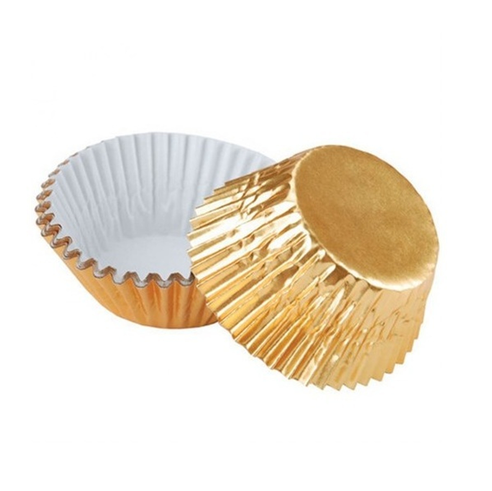 Капсулы бумажные золотые металлик D5см 50шт