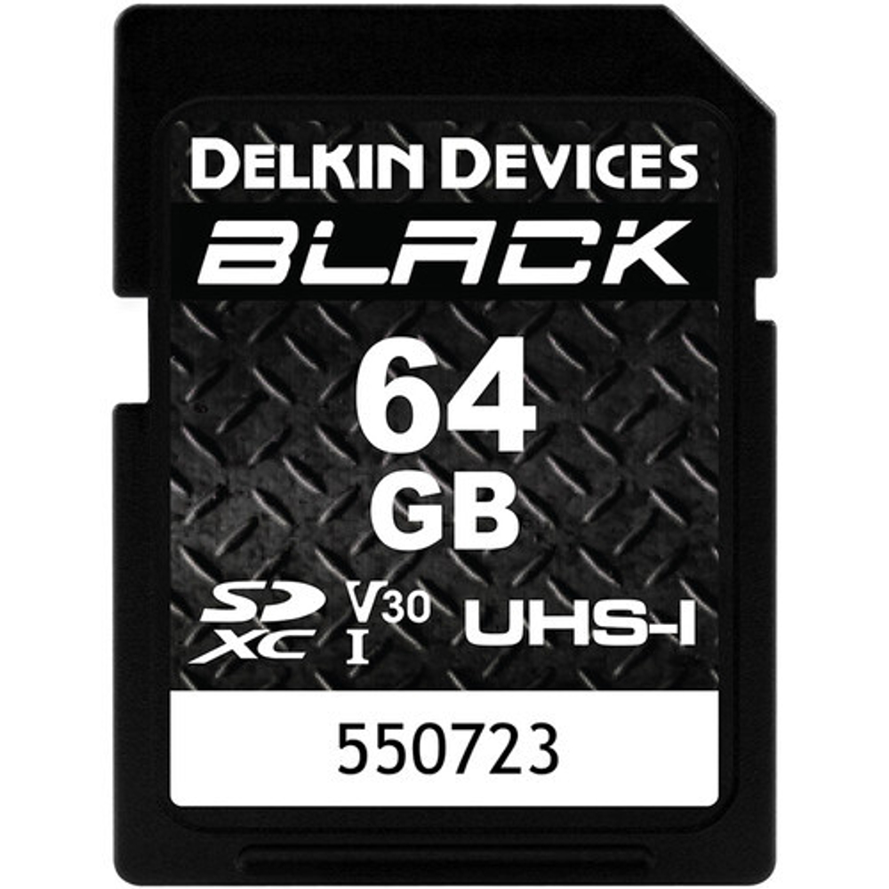 Карта памяти Delkin Devices Black SDXC 64GB UHS-I, R/W 90/90 МБ/с