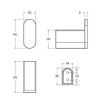 Крючок Cezares Stylus STYLUS-HK-01 Хром