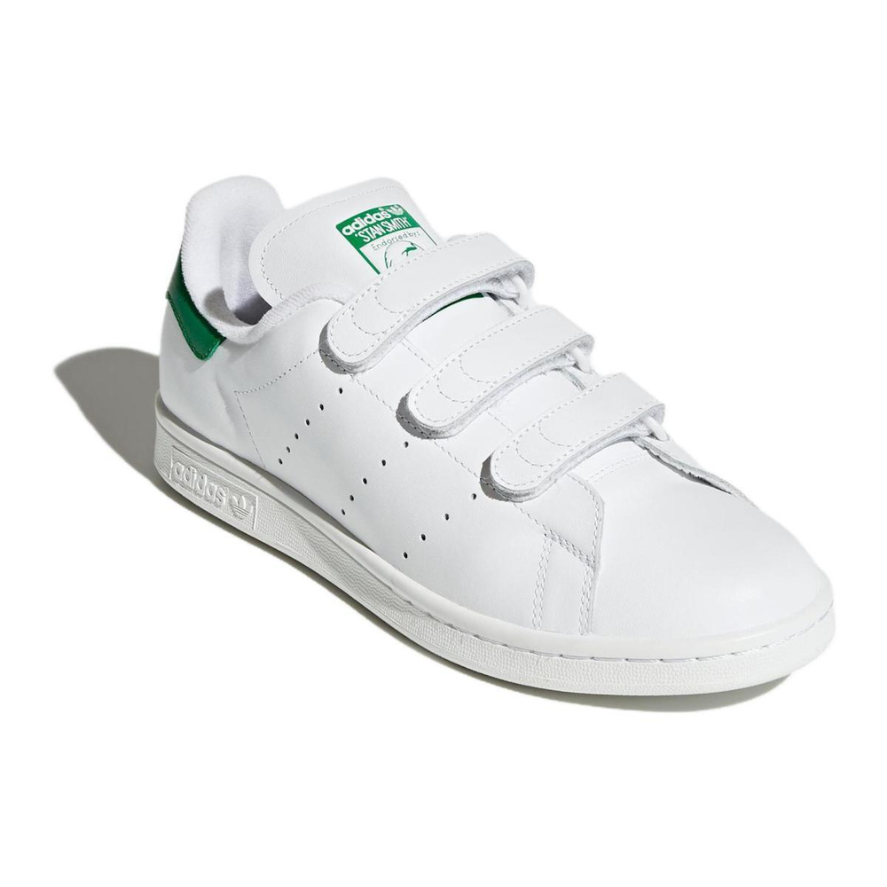 Кроссовки Adidas Originals Stan Smith White Green (на липучках)