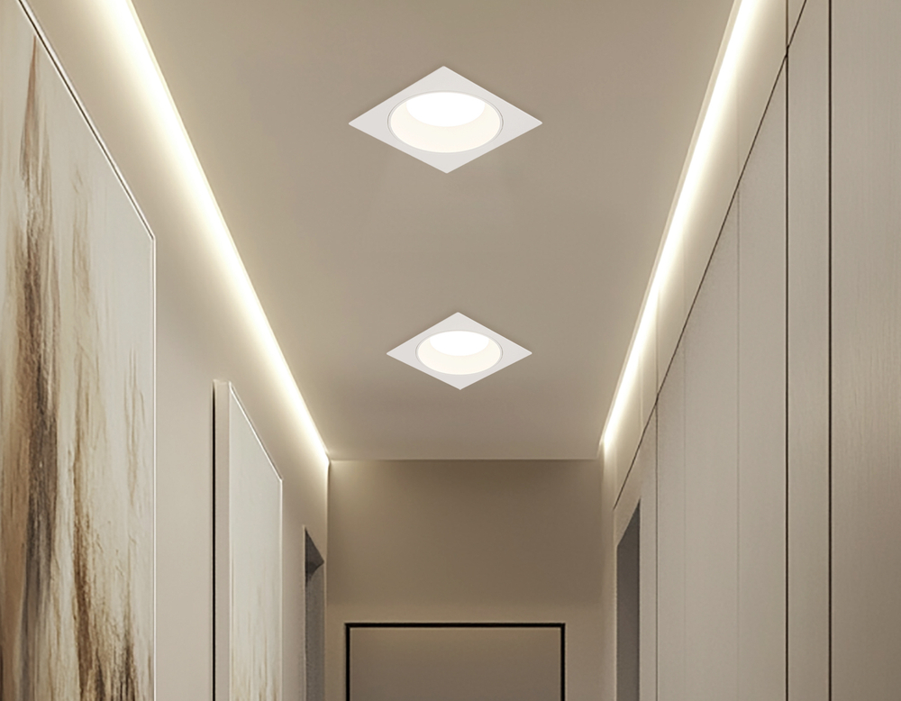 Светильник встраиваемый TN52337 SWH белый песок GX53 max 12W 115*115*25