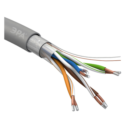Кабель витая пара ЭРА SIMPLE F/UTP 4x2x24AWG Cat5e CU PVC 305 м