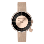 Часы Boccadamo Mya Rosegold Black MY037 BW/RG с минеральным стеклом, кристаллами Swarovski