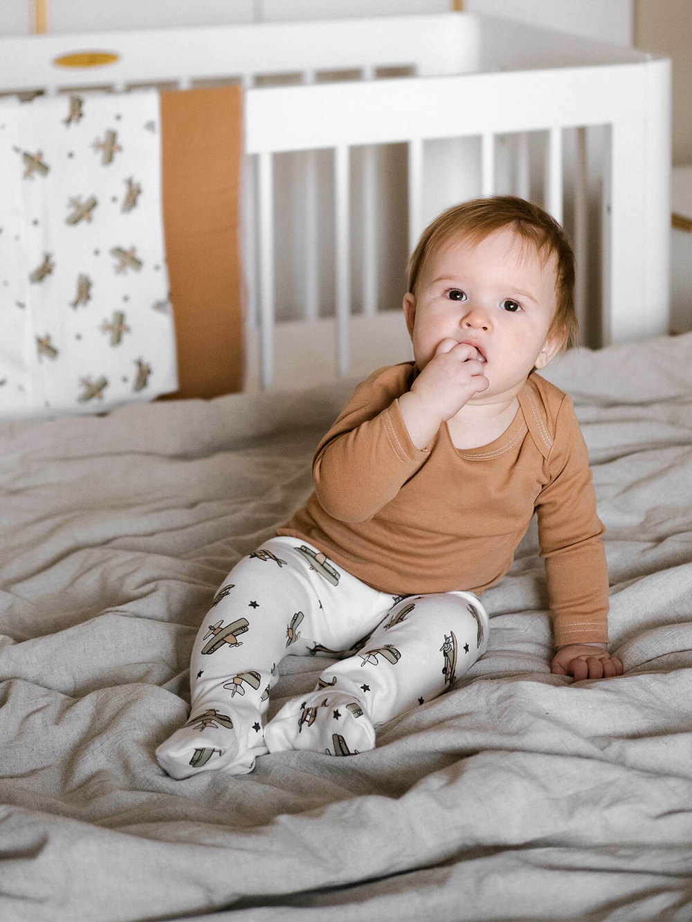 Ползунки Mjölk Самолёты на широком поясе