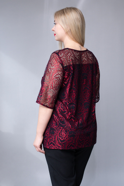 Блузка женская 2468опа, красный #226К092468опа