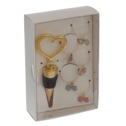 GAEM Набор: пробка для бутылки и декор для бокалов, L9 W3 H14 см