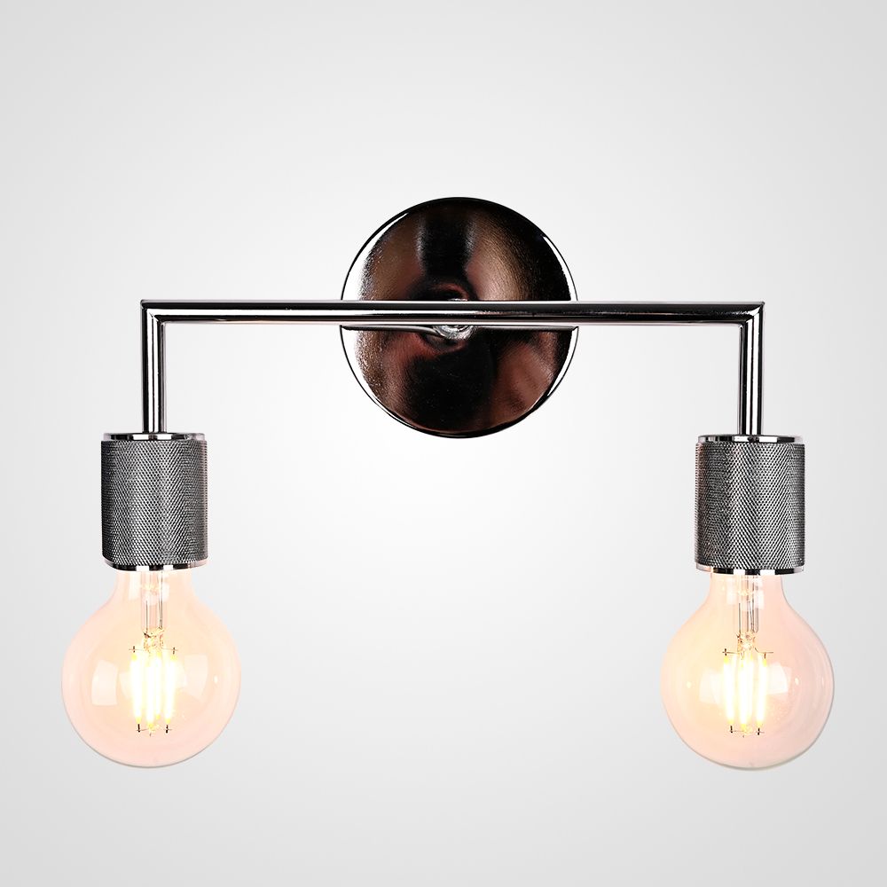 Бра Rh Utilitaire Double Sconce Silver By Imperiumloft