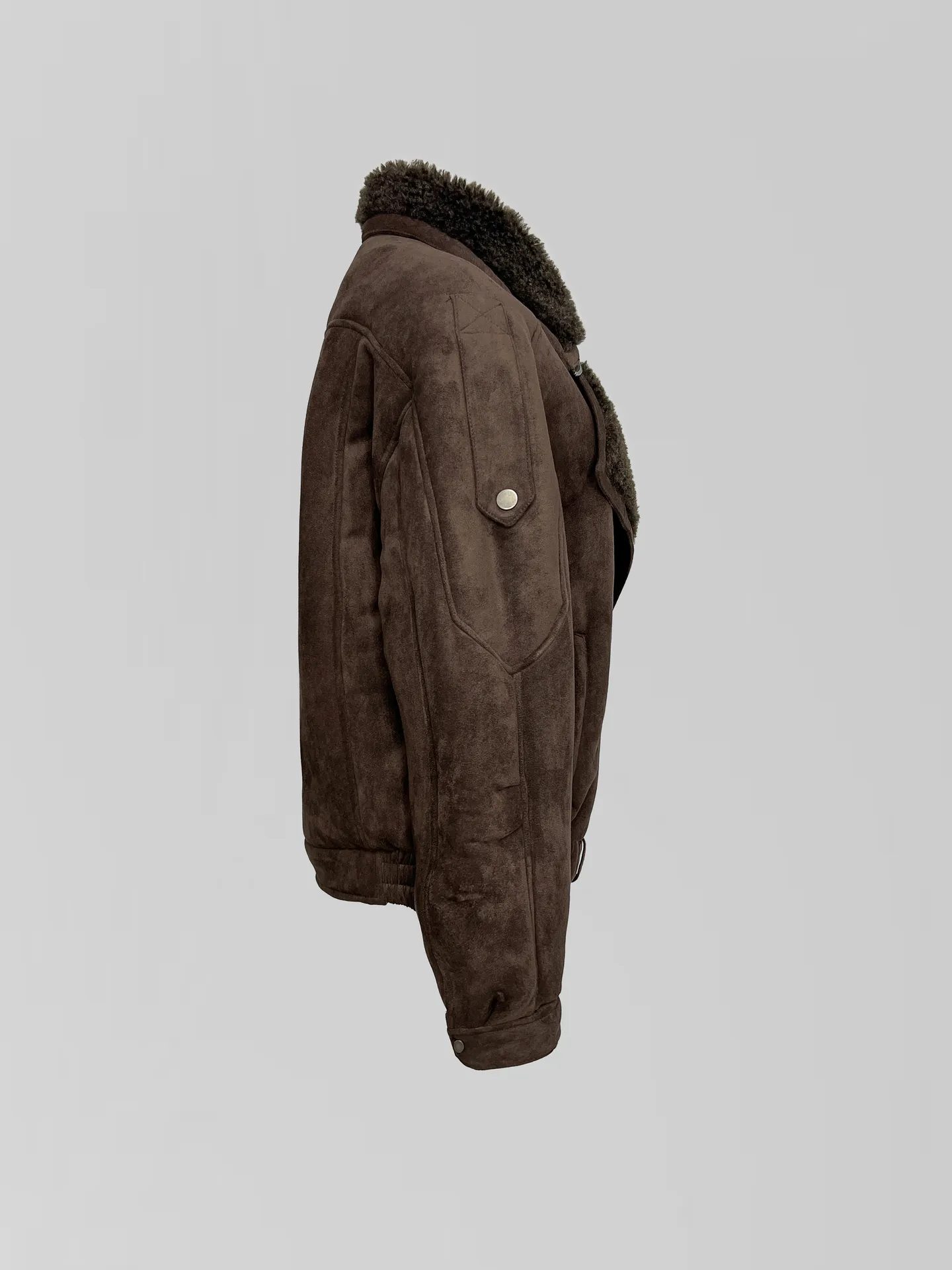 Дубленка VARGRO 8366-7580 на меху на молнии с ремешком снизу