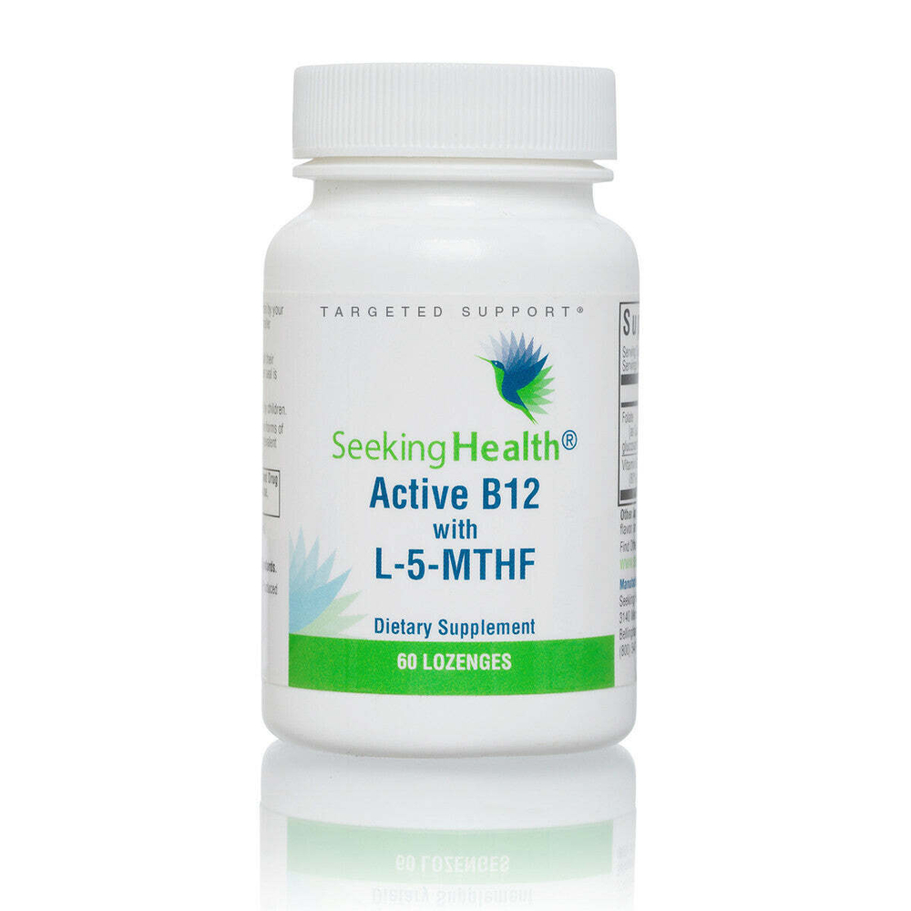 Active B12 with L-5-MTHF 60 леденцов Seeking Health