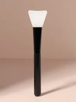 Кисть для масок, силиконовая, 15 см, цвет чёрный/белый