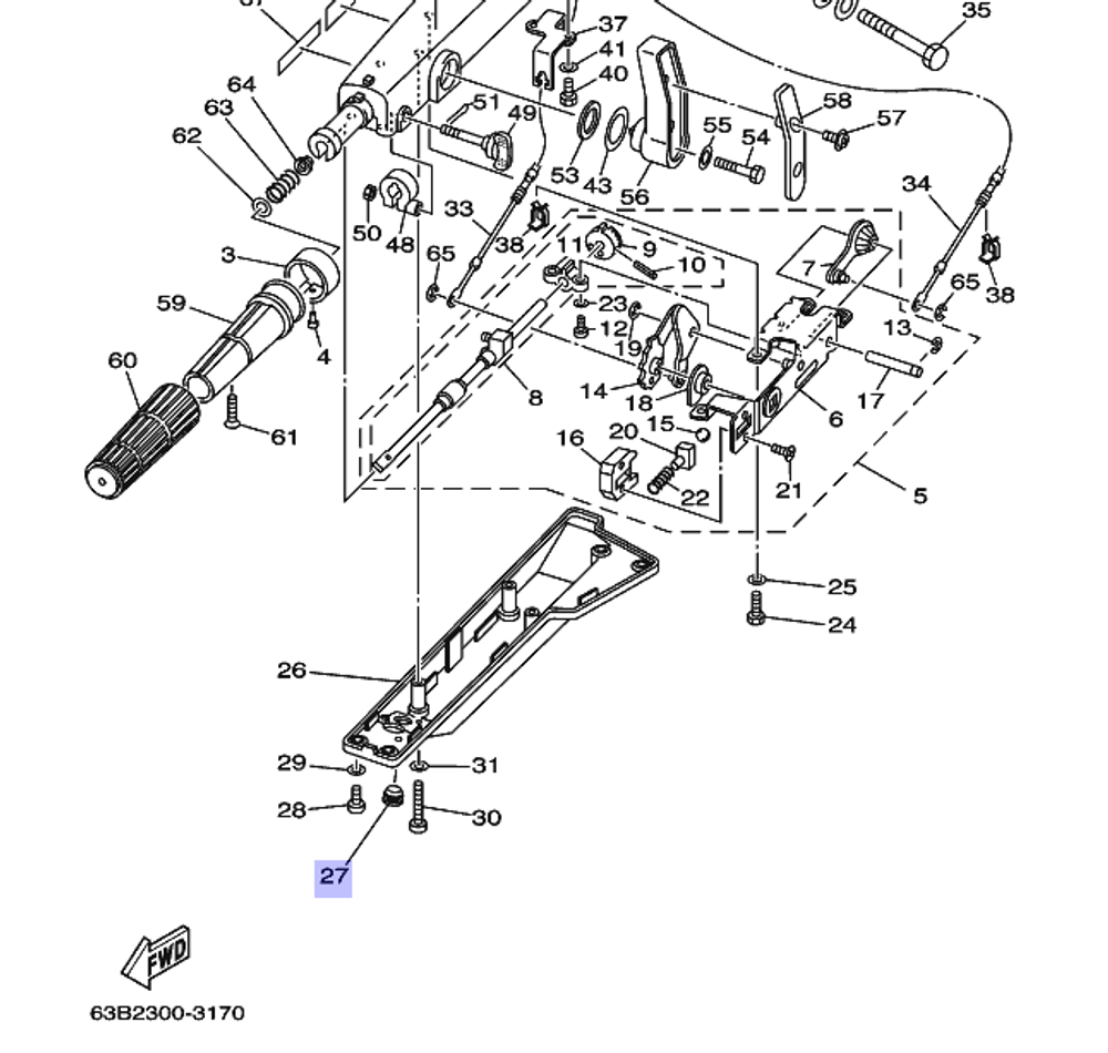 Втулка резиновая для лодочных моторов 9048014M14