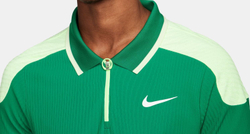 Мужское теннисное поло Nike Court Slam Dri-Fit ADV Tennis Polo - malachite/barely volt/coconut milk/white