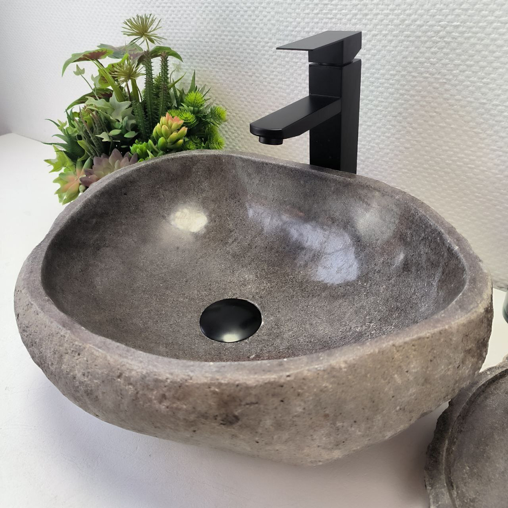 Раковина из речного камня RS63337 (47*35*16) 0122