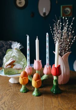 Подсвечник Floret для трех свечей из коллекции Blossom, 20 см