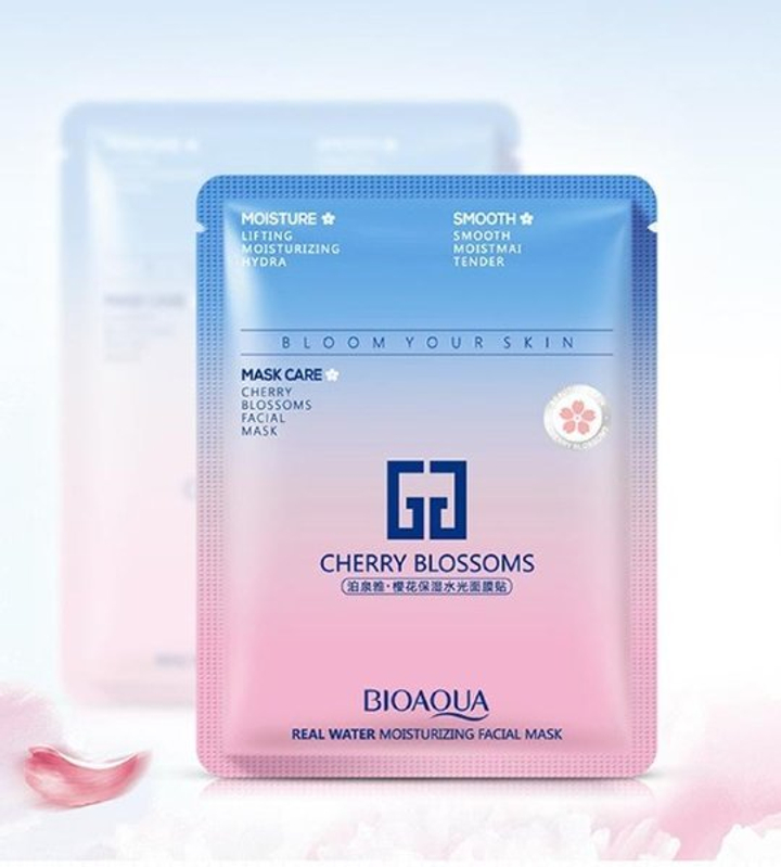 Маска для лица BioAqua Cherry Blossoms Mask с сакурой, подтягивает, увлажняет, 30 г