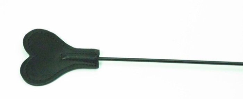 Чёрный стек с наконечником в виде сердца - 63,5 см.