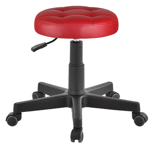 Табуретка на роликах бордовая