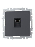 BRITE Розетка компьютерная RJ45 кат.6 РК11-БрГ графит IEK