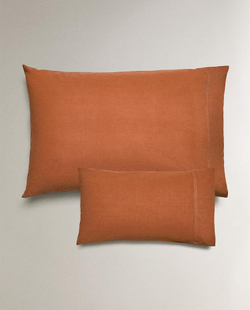 ZARA HOME ДЕТСКАЯ ОДНОТОННАЯ НАВОЛОЧКА, КОРИЧНЕВЫЙ