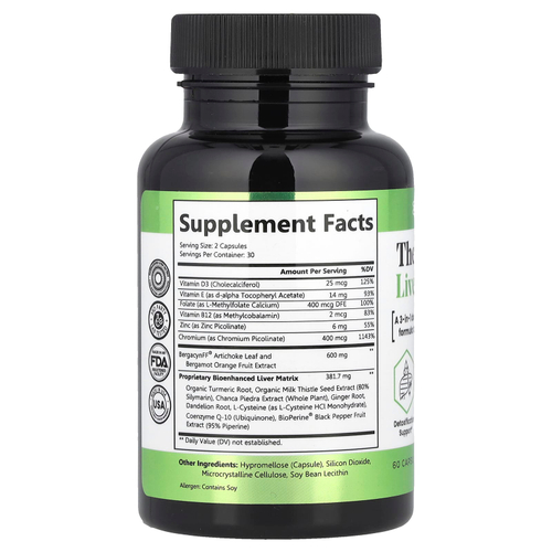 Zen Nutrients, The Everyday Liver Vitamin ™, 60 капсул
