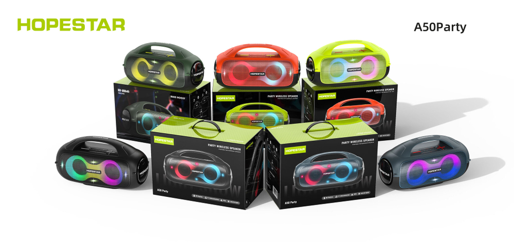 Беспроводная колонка Hopestar A50 PARTY (80W/8.8A) Colorful