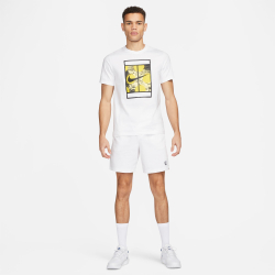 Мужское теннисное поло Nike Court Heritage RG T-Shirt Men - White, Multicoloured
