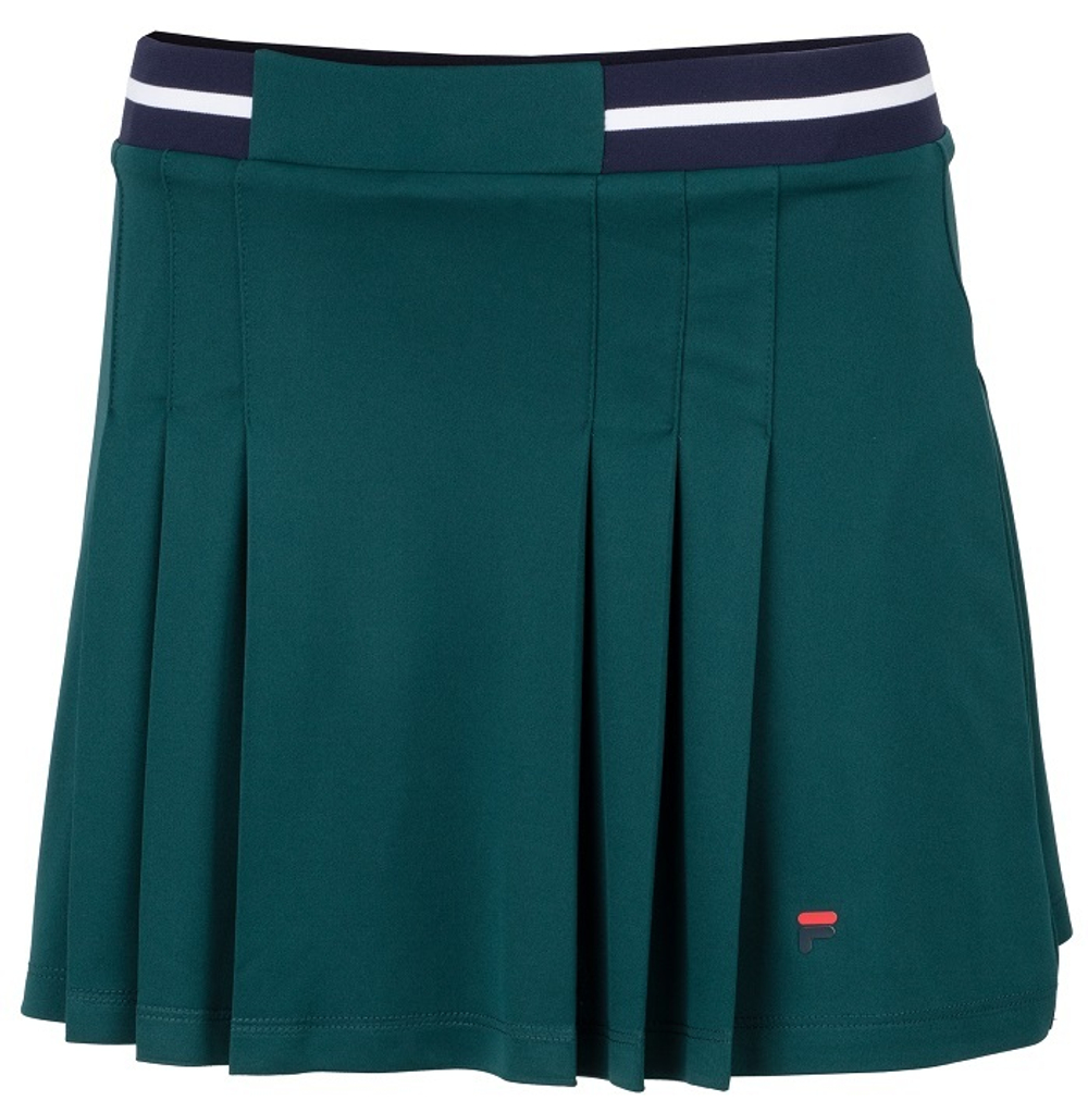 Женская Юбка теннисная Fila Skort Alica - deep teal/fila navy/white