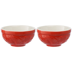 Набор пиал Birds of Paradise красные керамика 2 шт 190 мл