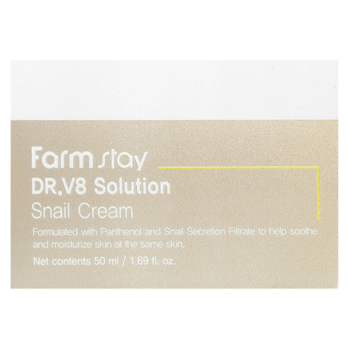 Farmstay, Доктор V8 Solution Snail Cream, 50 мл (1,69 жидк. унц.)
