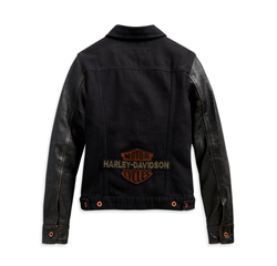 Куртка Logo Leather Sleeve Denim Harley-Davidson