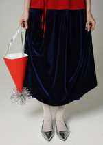 Юбка на кокетке из бархата "Мишка на севере"