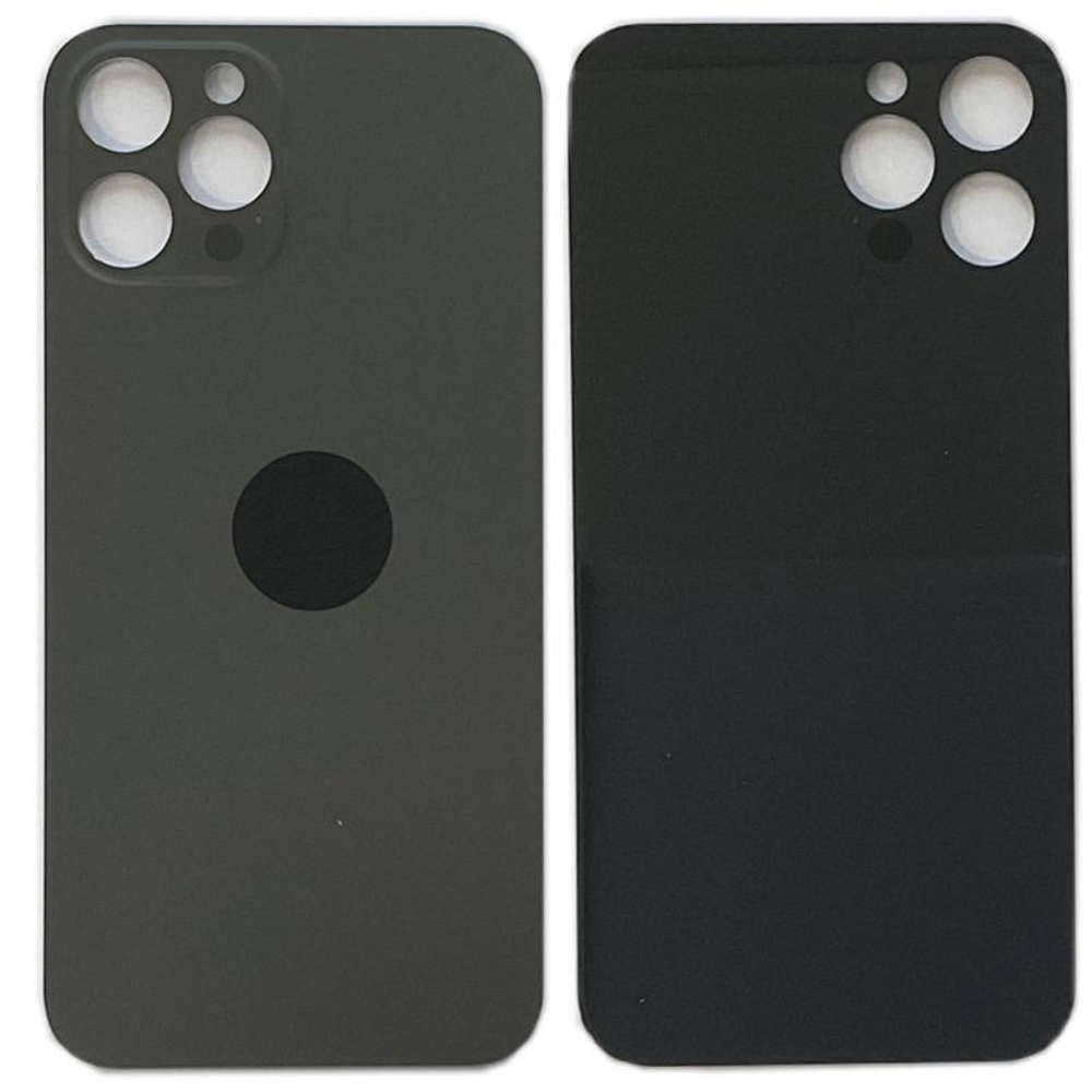 Задняя крышка для Apple iPhone 12 Pro Max Серый (стекло, широкий вырез под камеру) - Премиум