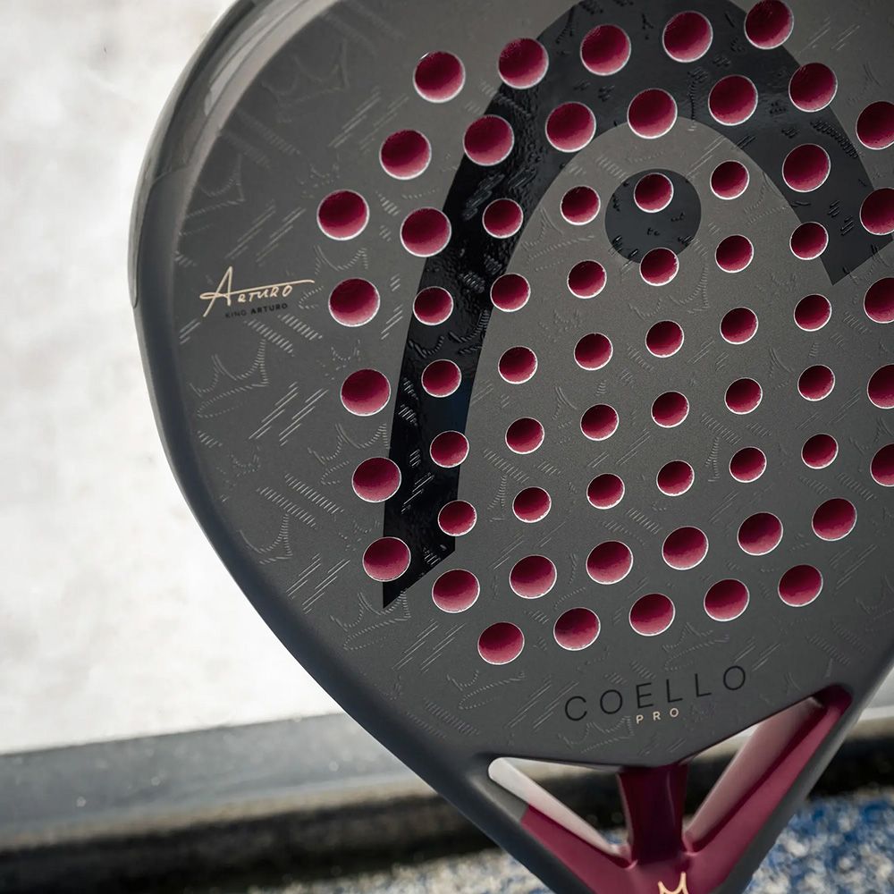Ракетка для падела HEAD Coello Pro 2026, 225036, для профессионалов, карбон, коричнево-бордовый