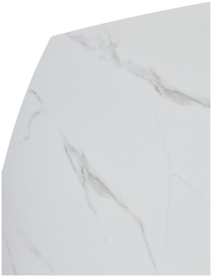 Стол BALDE 140 MATT WHITE MARBLE SOLID CERAMIC / BLACK