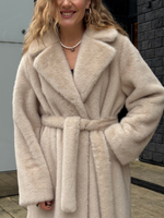 Шуба Lux макси бежевый