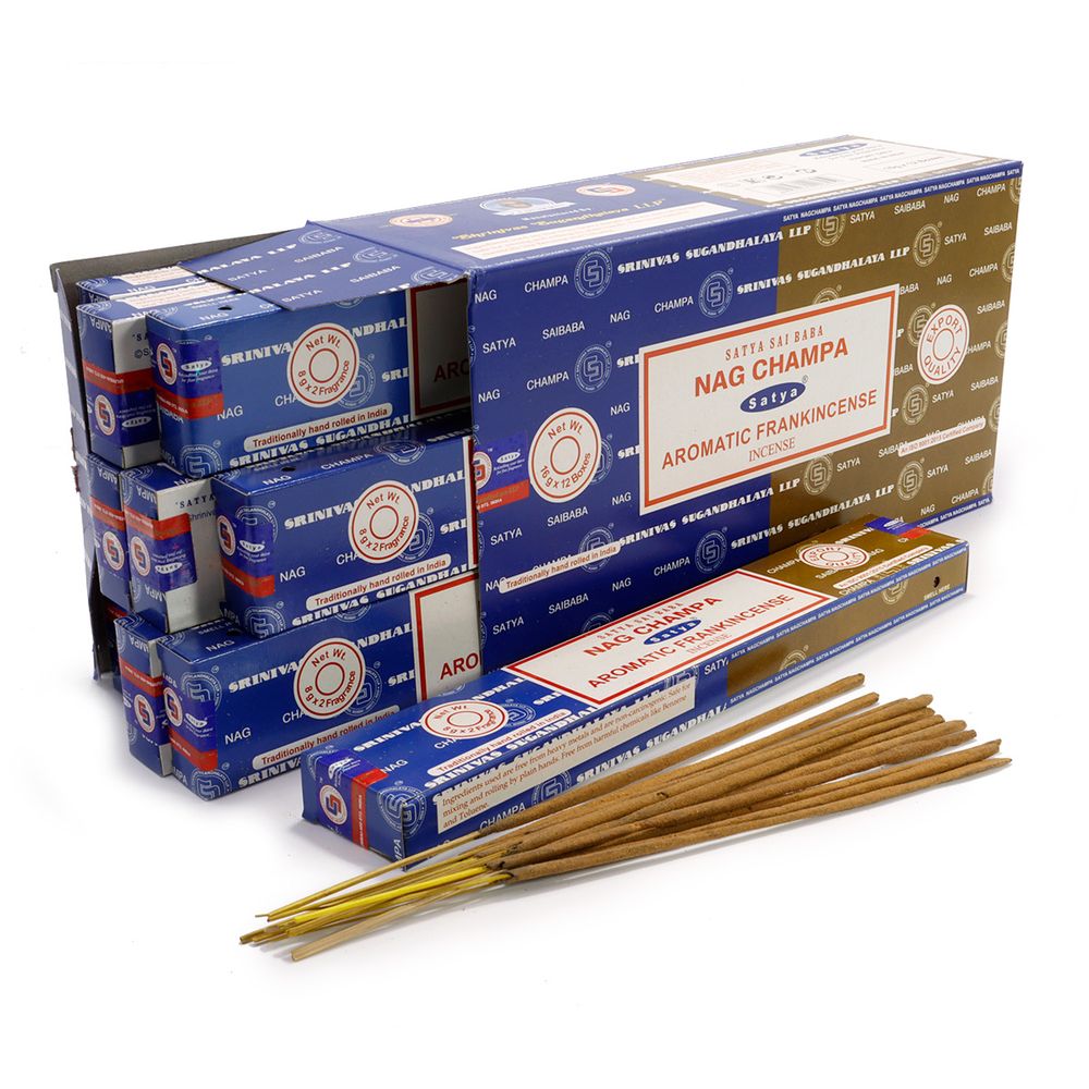 Satya Combo Nag Champa Aromatic Frankincense Благовоние-масала Комбо Наг Чампа Ароматный Ладан 16 г