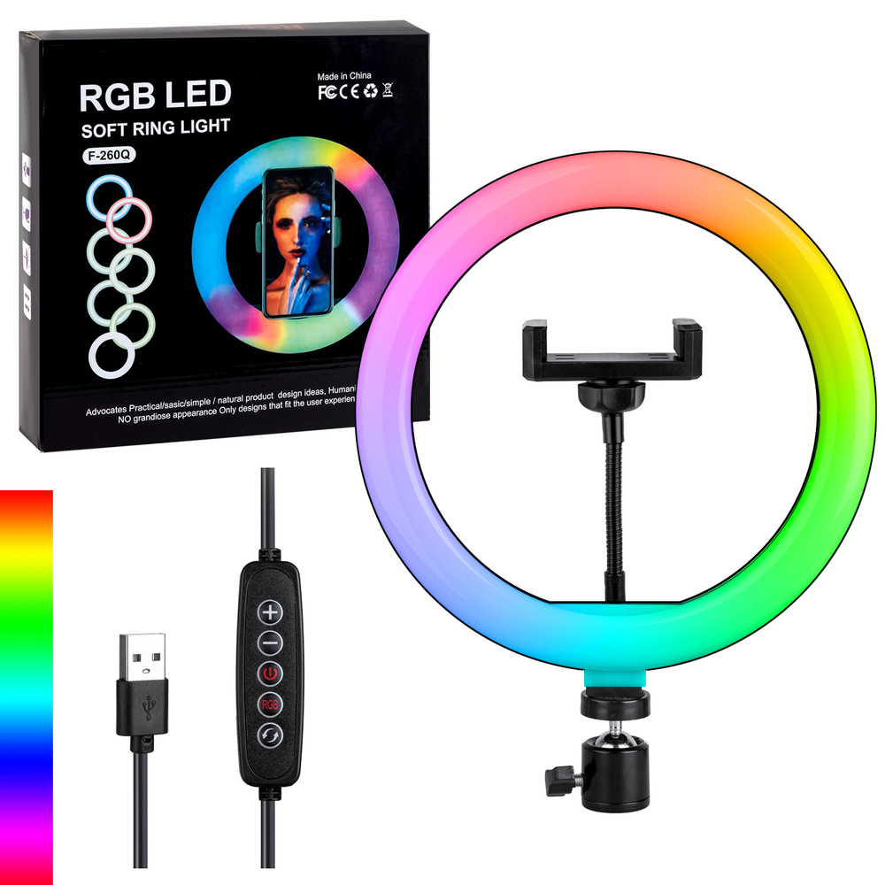 Кольцевая лампа для фото MJ30 12" (30см) RGB