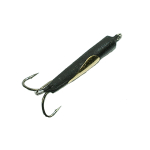 Мормышка Владимирская 523 "Чертик удлиненный с ушком" с коронкой, 2мм, 0.55гр (10шт/уп)