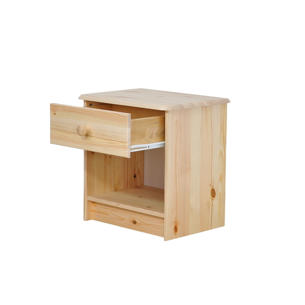 Тумба прикроватная Хаба 1 ящик, из массива сосны, в натуральной отделке