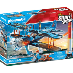 Игровой набор Playmobil 70831 Воздушное каскадёрское шоу Биплан Феникс 70831 45 деталей — фото 1
