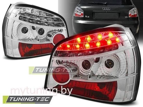 Задние фонари chrome led v1 для Audi A3 8L